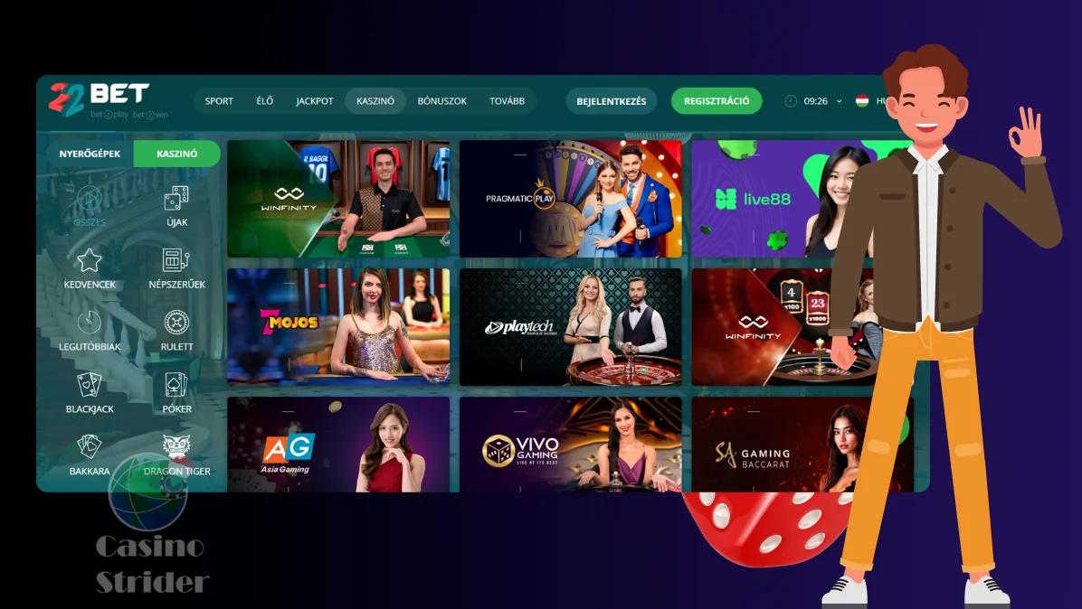 22Bet Casino rövid ismertető