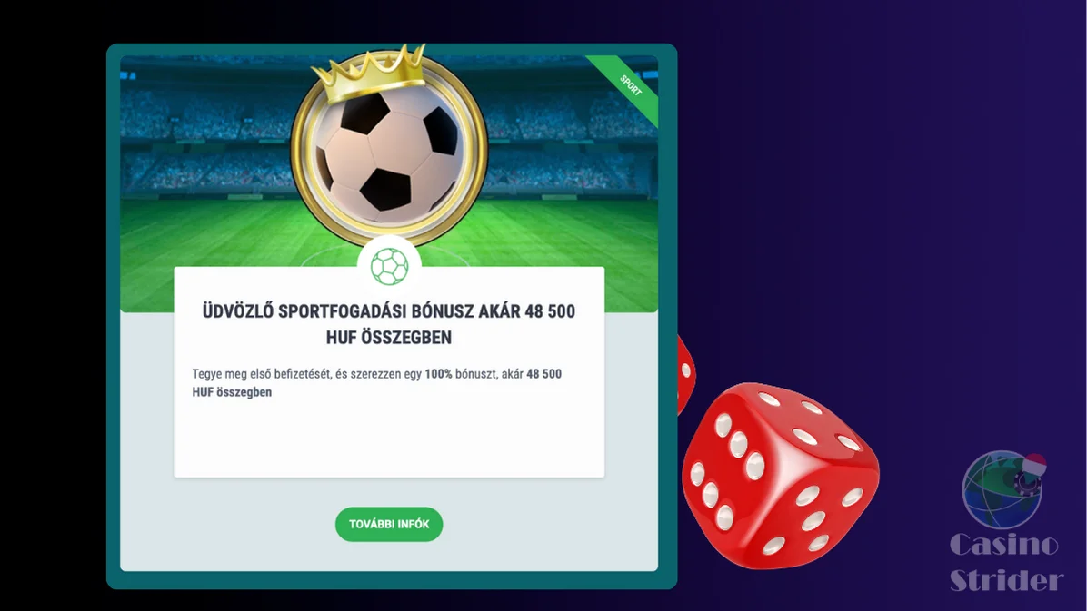 Sportfogadás üdvözlő ajánlat