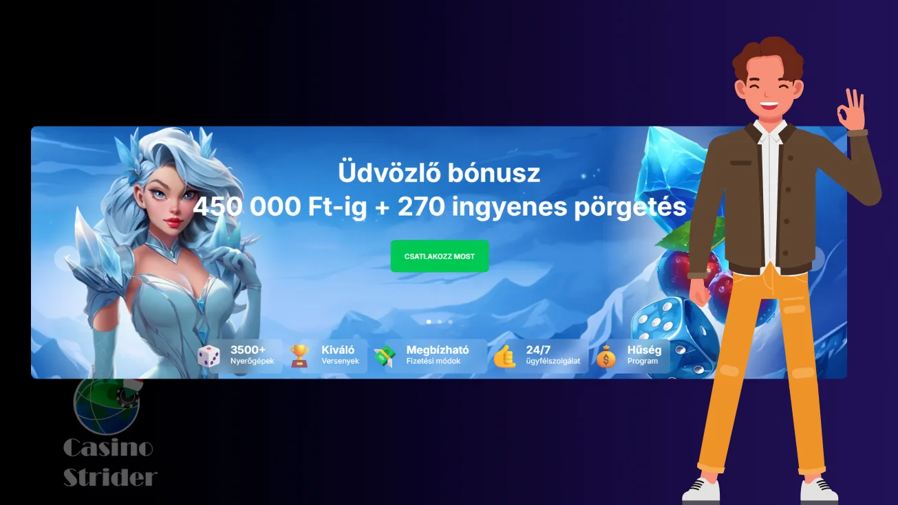 Üdvözlő bónusz akár 450.000 Ft értékben