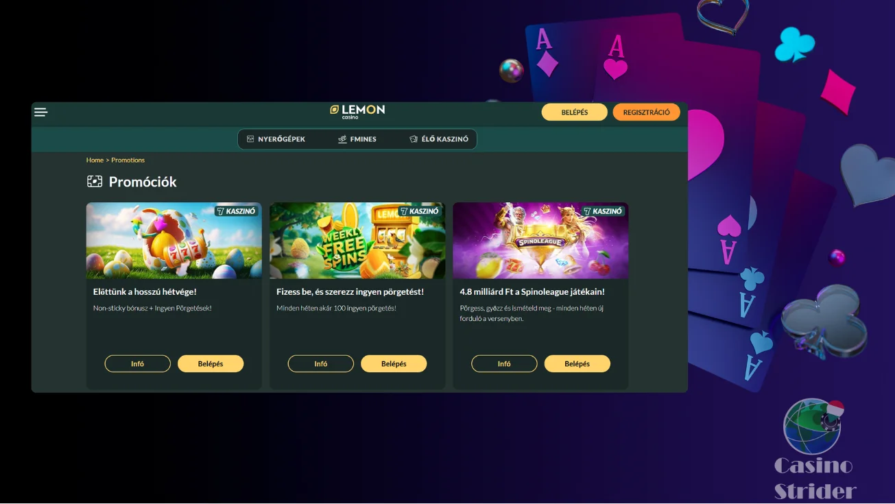 Lemon Casino bonusz