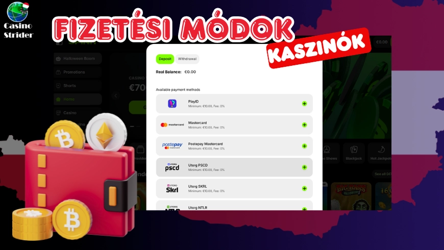 Fizetési módok osztrák kaszinókban