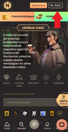 Lépj a bejelentkezés menübe