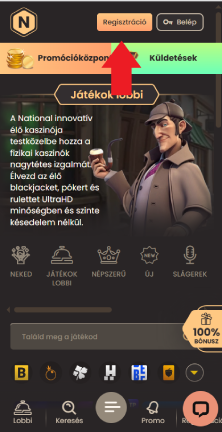 Regisztráció indítása