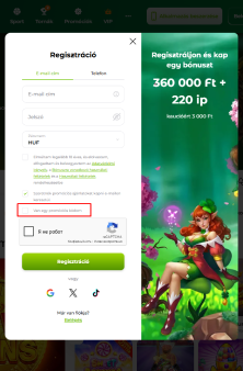 Válaszd a kód mezőt