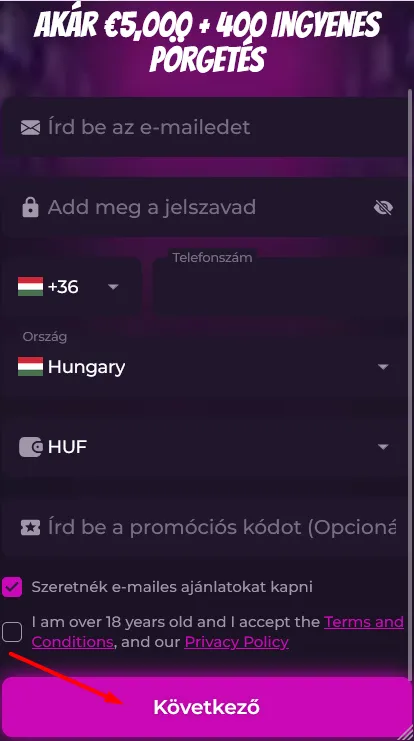 Alapadatok megadása