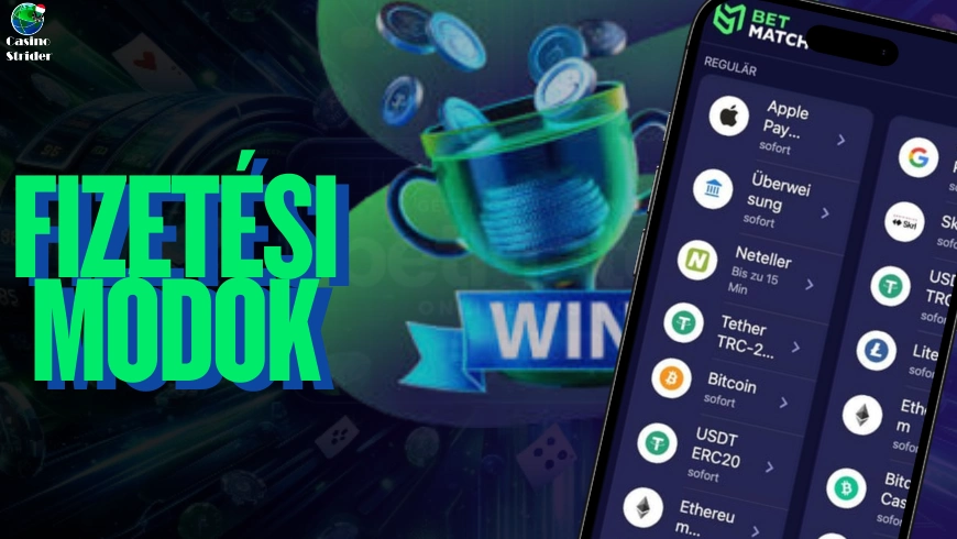 Fizetési módok Betmatch kaszinók