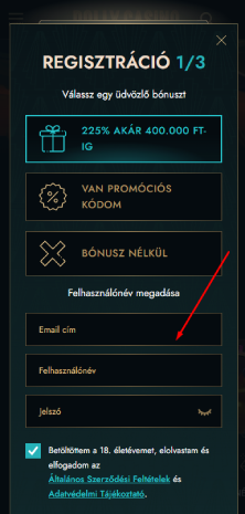 Regisztrálj fiókot