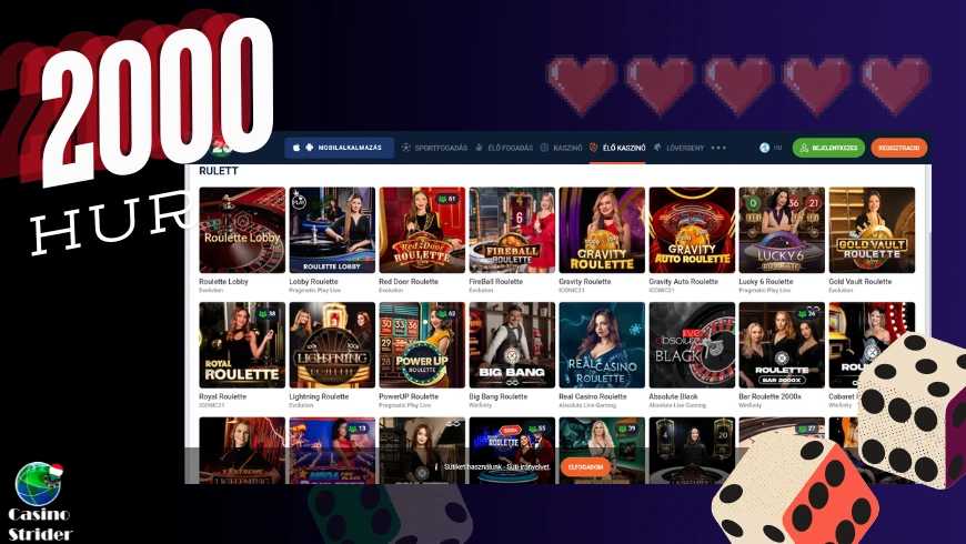 Rulett 2000 Ft befizetéssel
