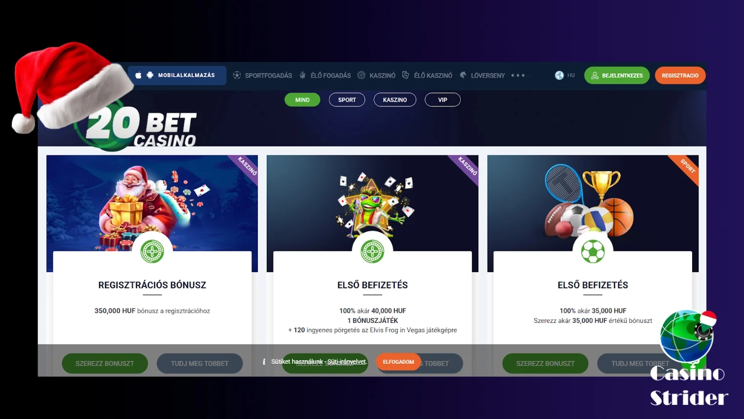 Online kripto kaszinók Magyarország 20Bet Casino