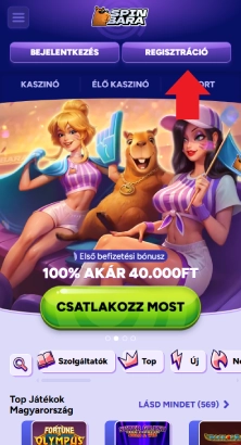 Fiók létrehozásának megkezdése