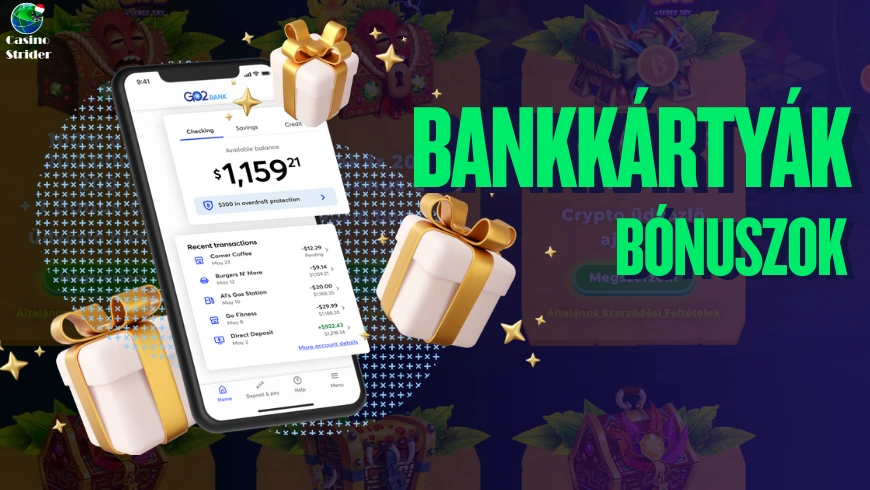 Kaszinó bónuszok bankkártyákkal