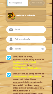 Kiegészítő adatok és promóciós kód