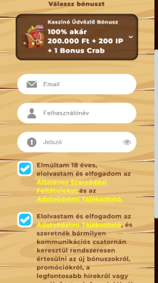 Személyes adatok megadása