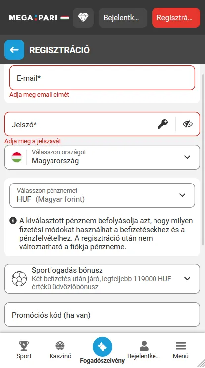 Adatok kitöltése