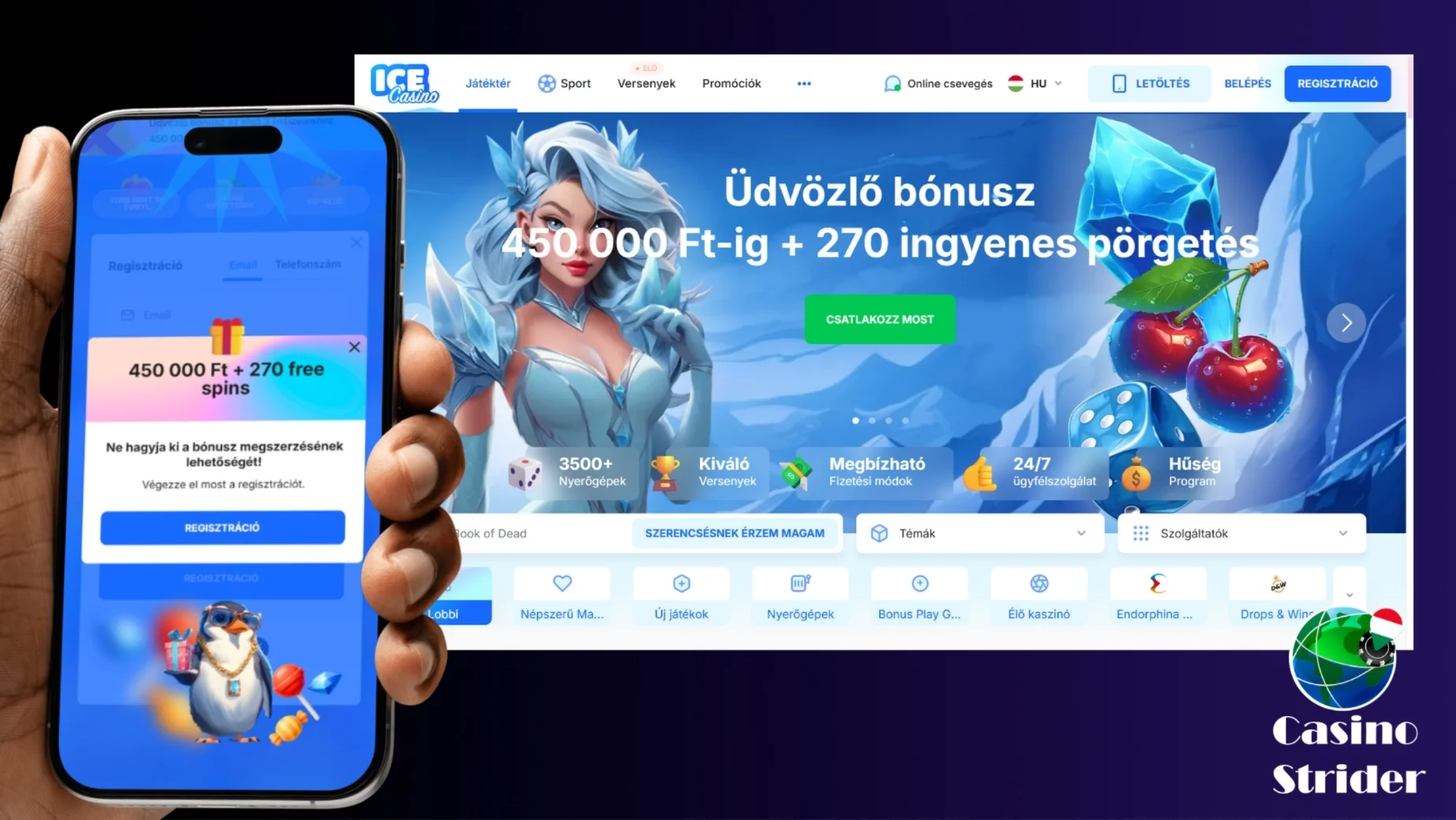 Android kaszinó Üdvözlő bónusz