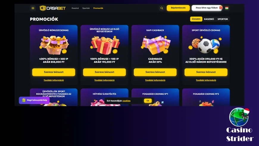 Casabet bónusz vélemény
