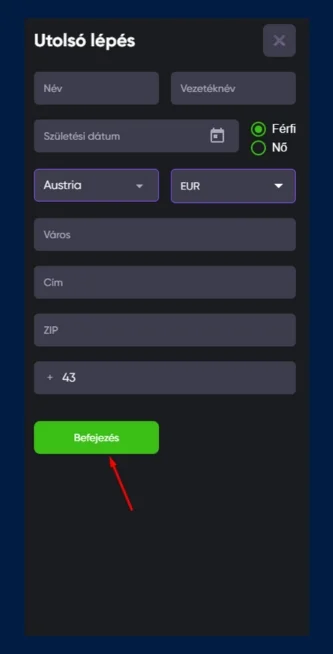 Fejezd be a regisztrációt