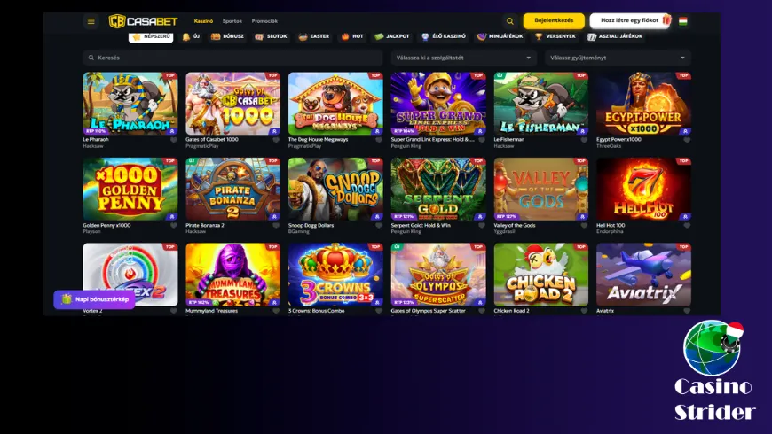 Játékok a Casa bet kaszinó 