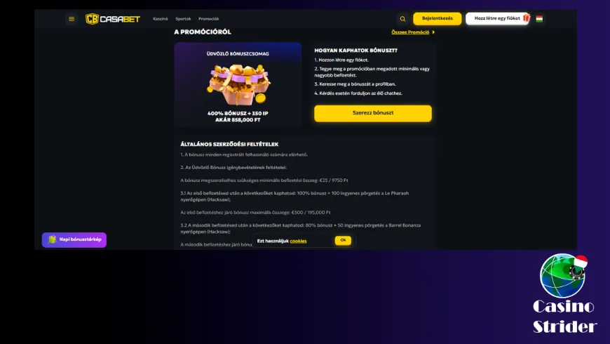 Online kaszinó üdvözlő bónuszok magyaroknak