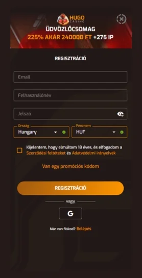 Add meg az alapadatokat