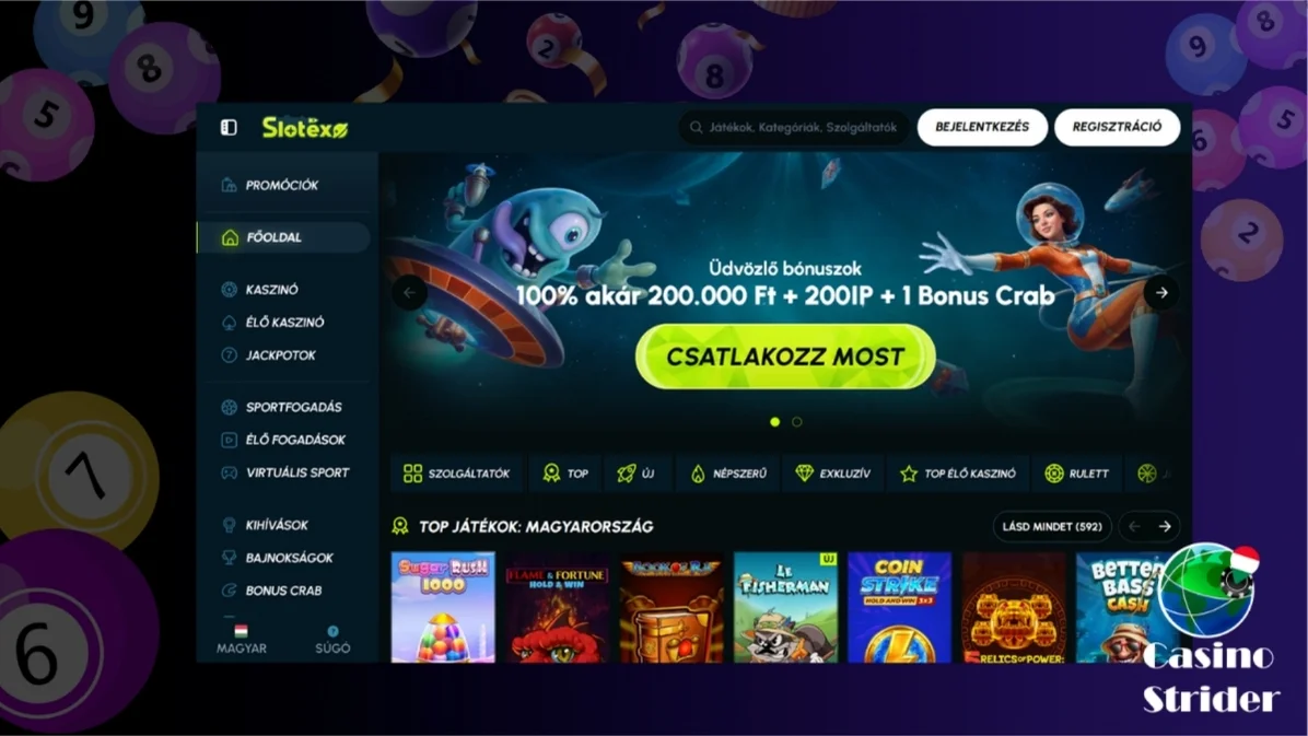 Alapvető információk a Slotexo Kaszinóról