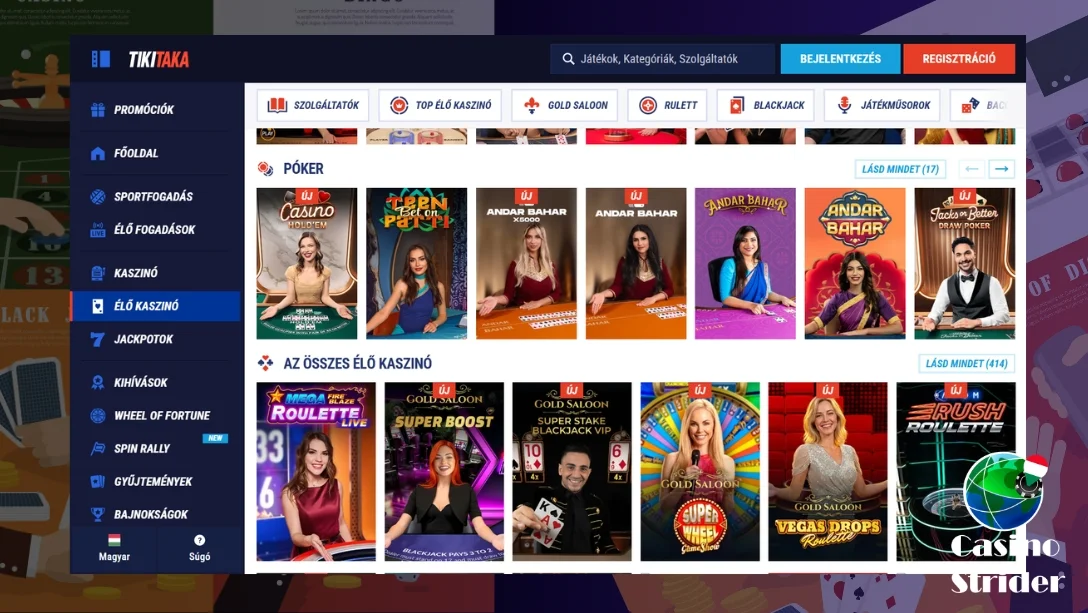 Az élő közvetítések minősége és az osztók viselkedése a Tikitakánál