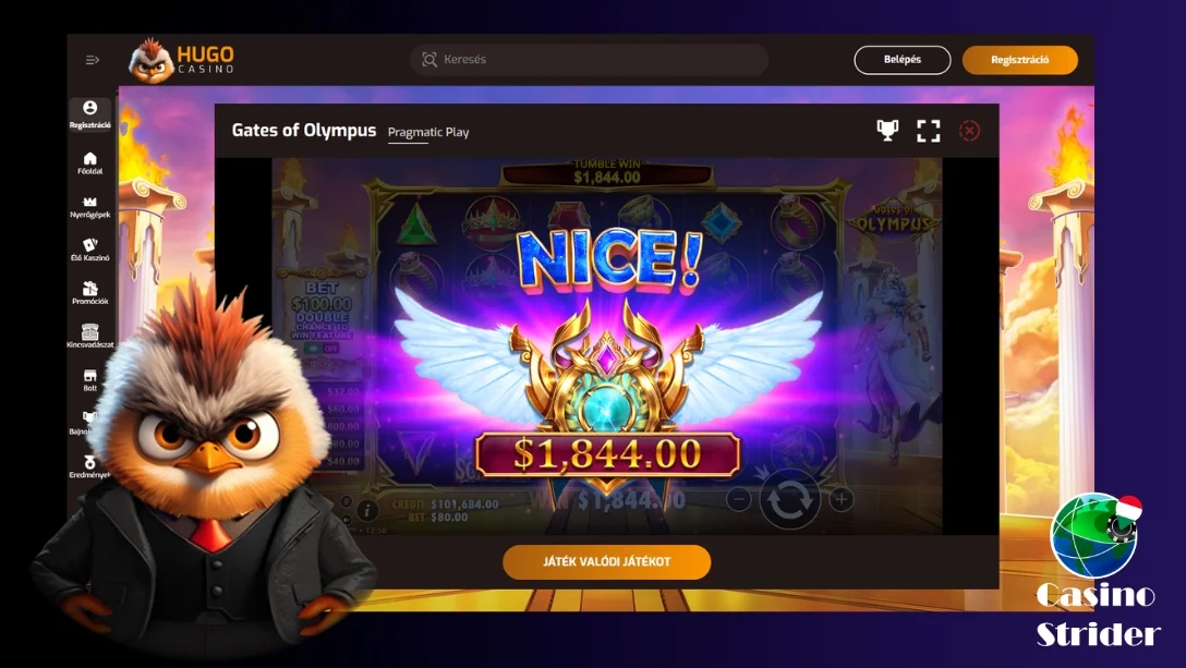 A kaszinó viselkedése nagy nyeremények esetén