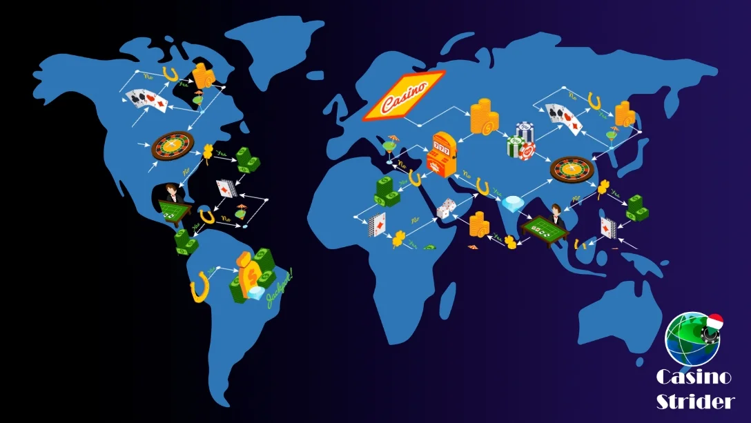 Külföldi online kaszinók a világ különböző országaiban