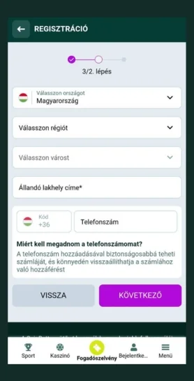 Lakóhely-adatok kitöltése