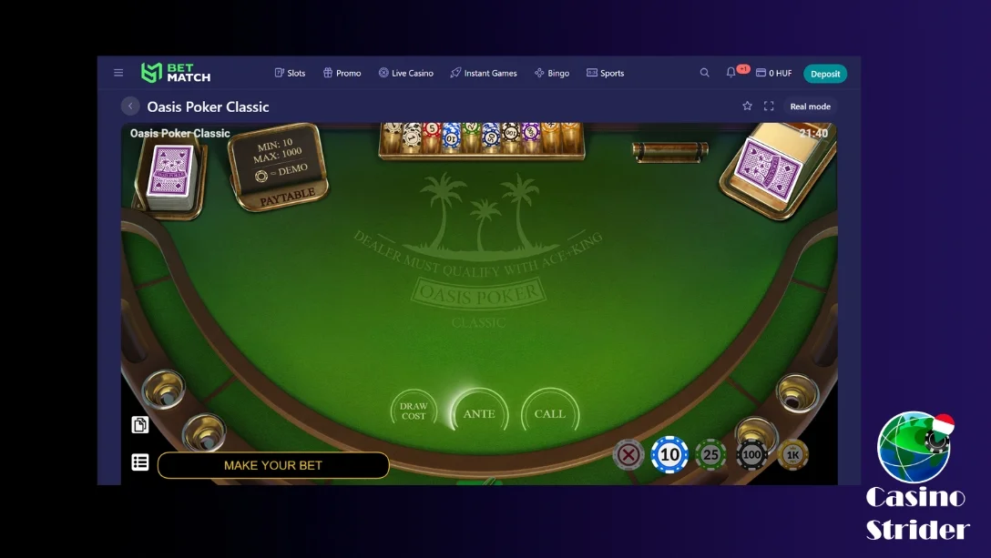 Pókerváltozatok véletlenszám-generátorral (RNG)