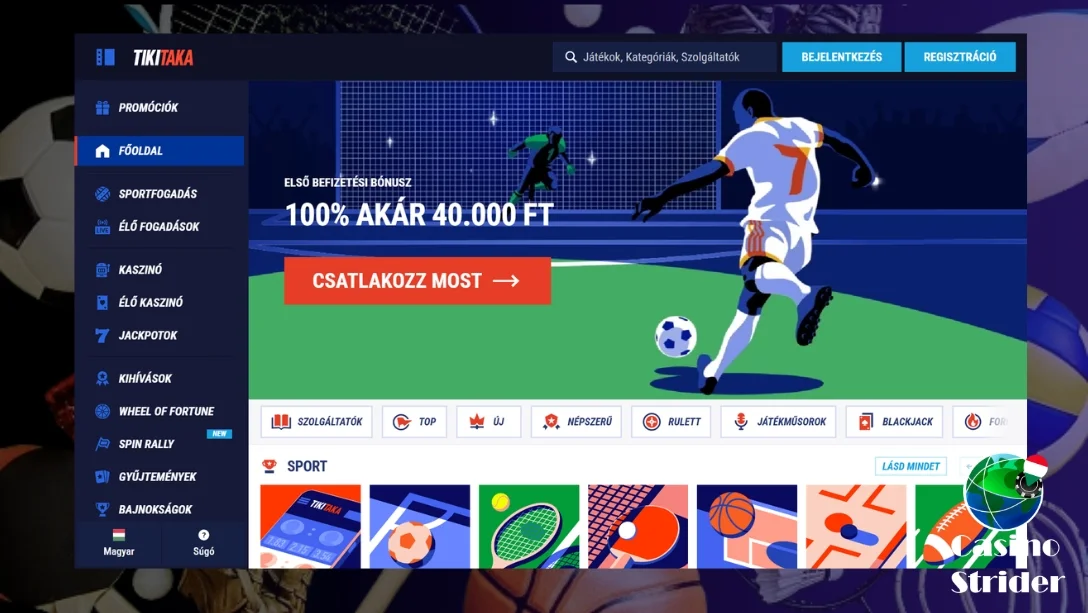 A Tikitaka Online Kaszinó legfontosabb adatai