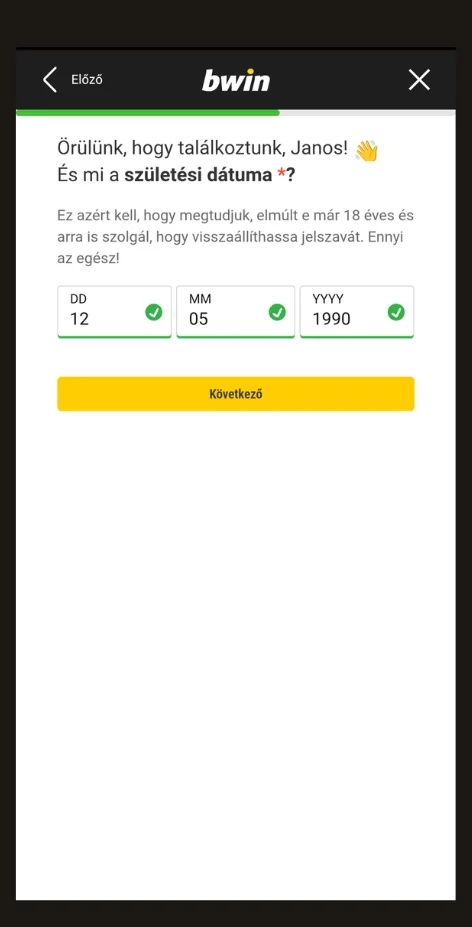 Adja meg nemét, teljes nevét