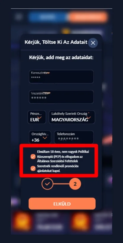Általános szerződési feltételek elfogadása