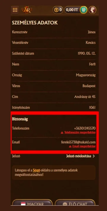 Kattintson létrehozása gombra