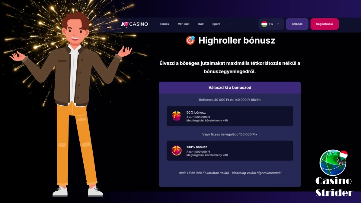 Highroller bónusz és cashback