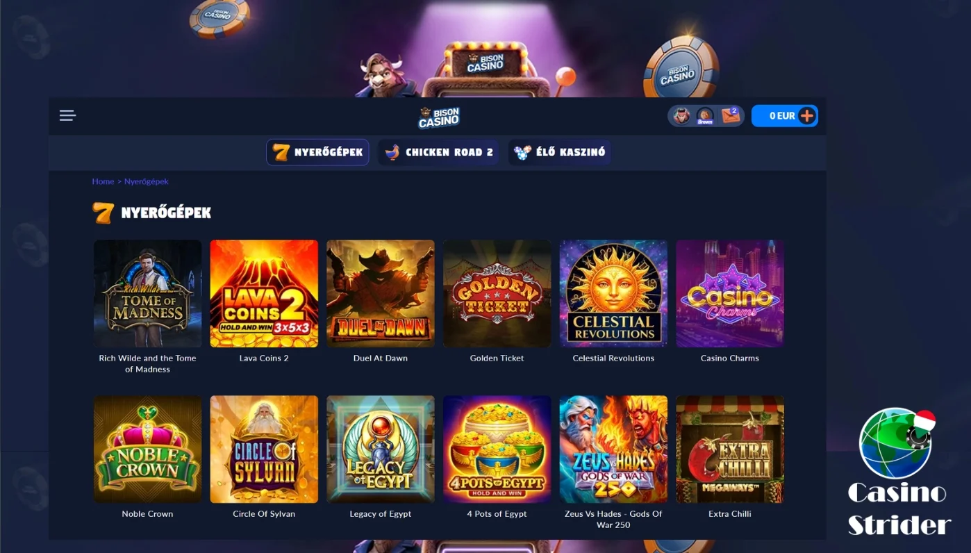 Játékok kínálata 