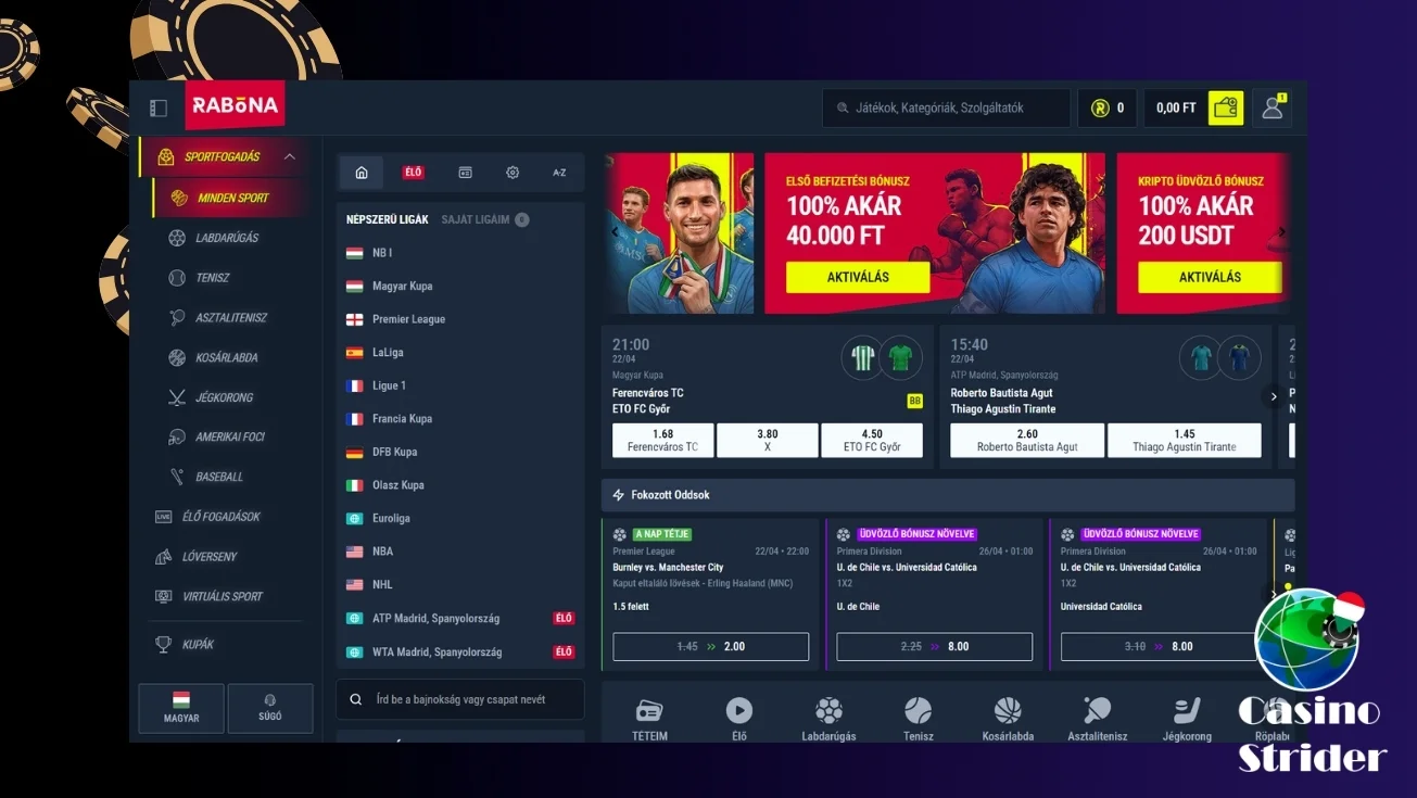 Sportfogadás a Rabonán 