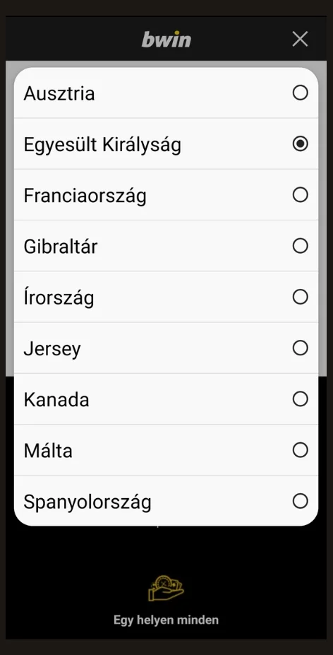 Válassza ki az országát