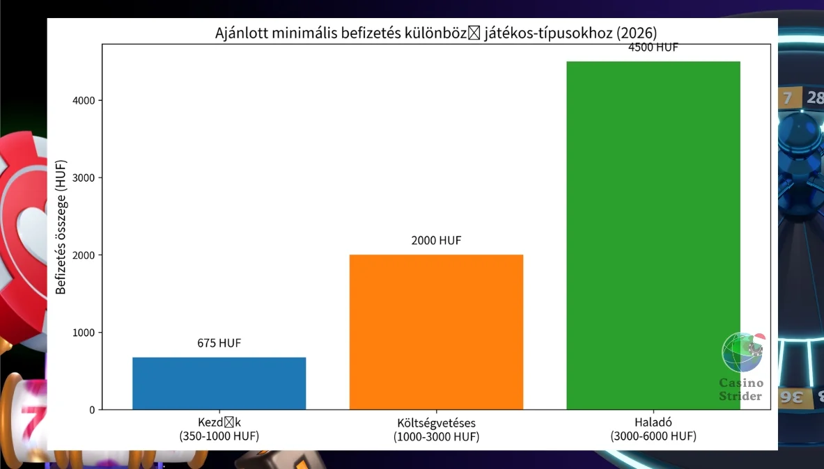 Casino-specifikus minimális befizetési összegek