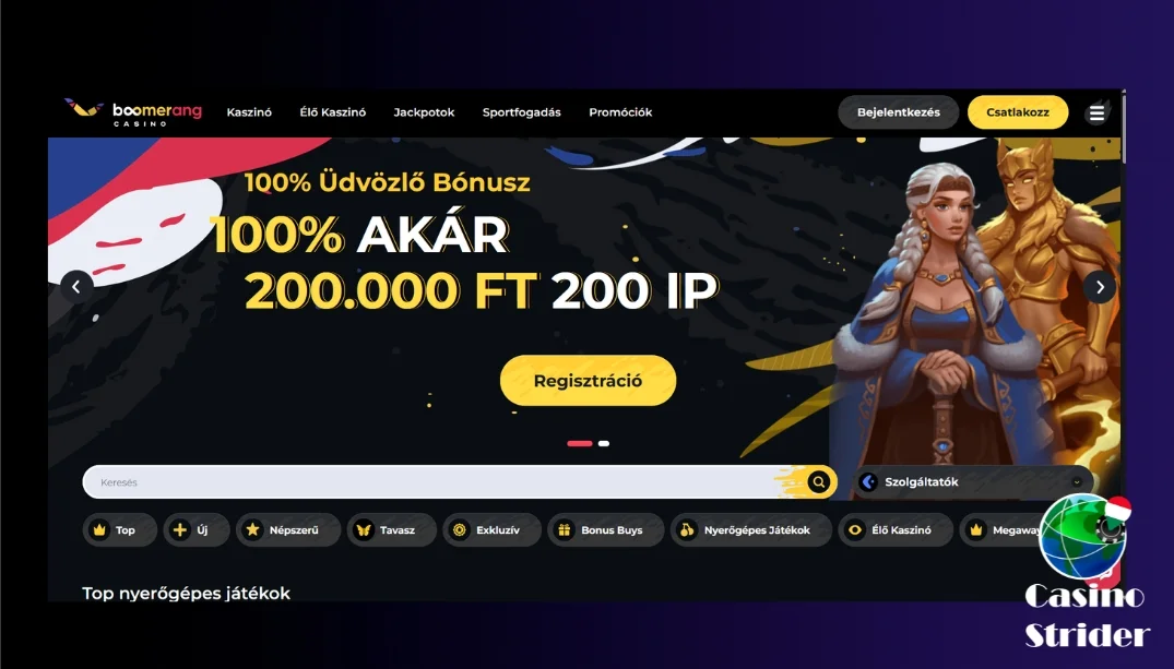 Boomerang Casino – Mastercard opciók és HUF támogatás