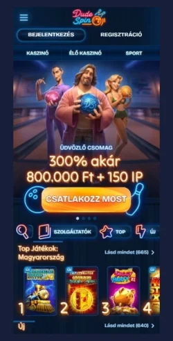 Weboldal megnyitása dudespin