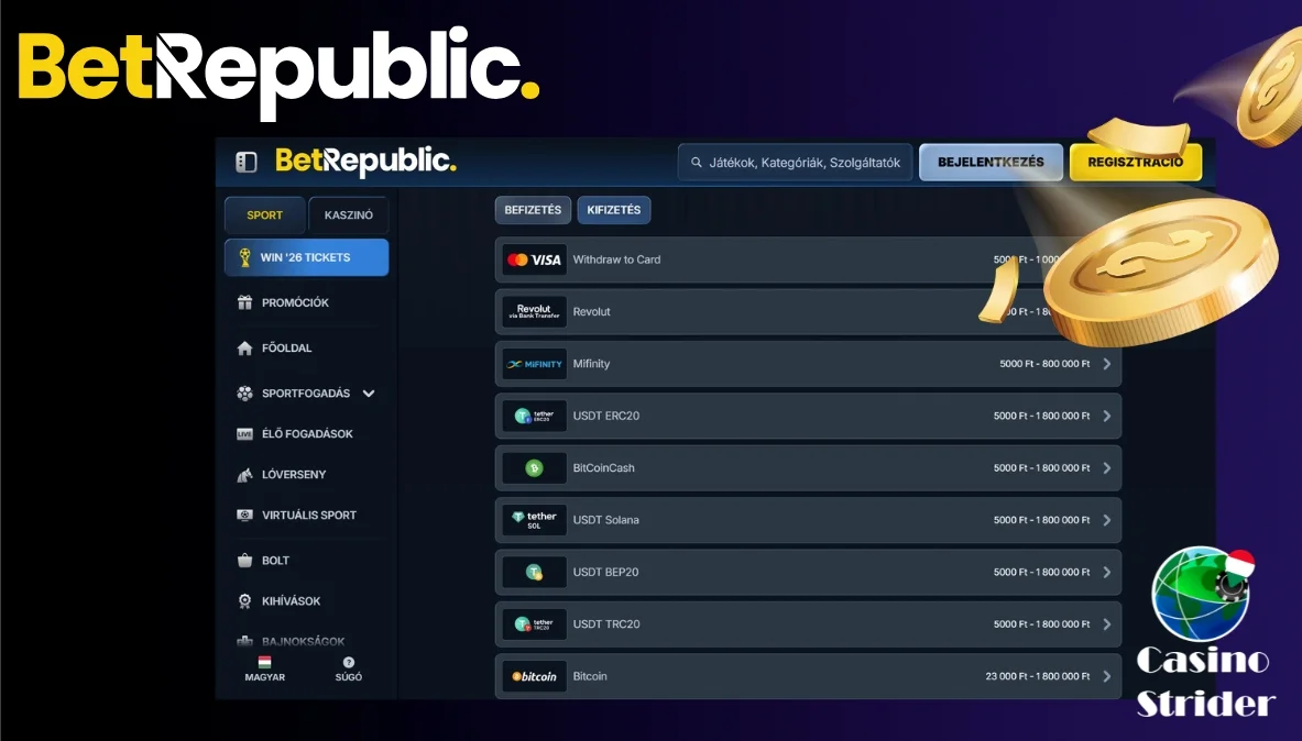 Kifizetés BetRepublic