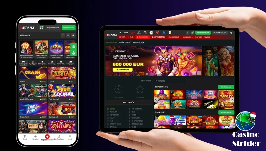 Mobil élmény és alkalmazás 888Starz casino