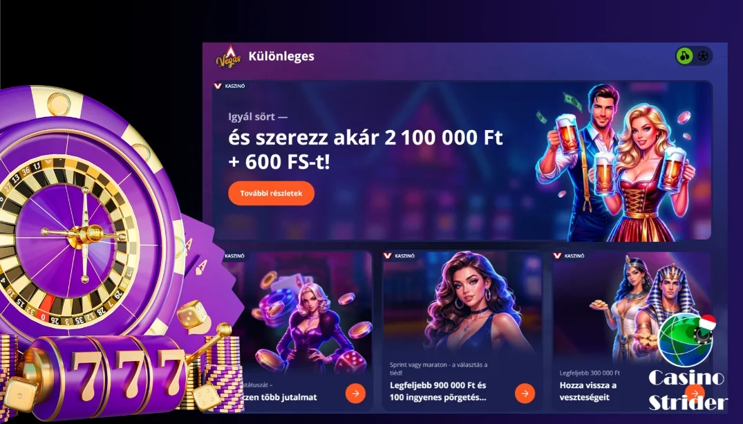 VVegas bónuszok és akciók